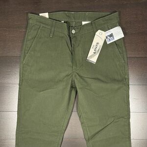 Levi's 511 Commuter Trouser 34 x 30 Dark Green Tapered Zip Fly Reflective Cuff
